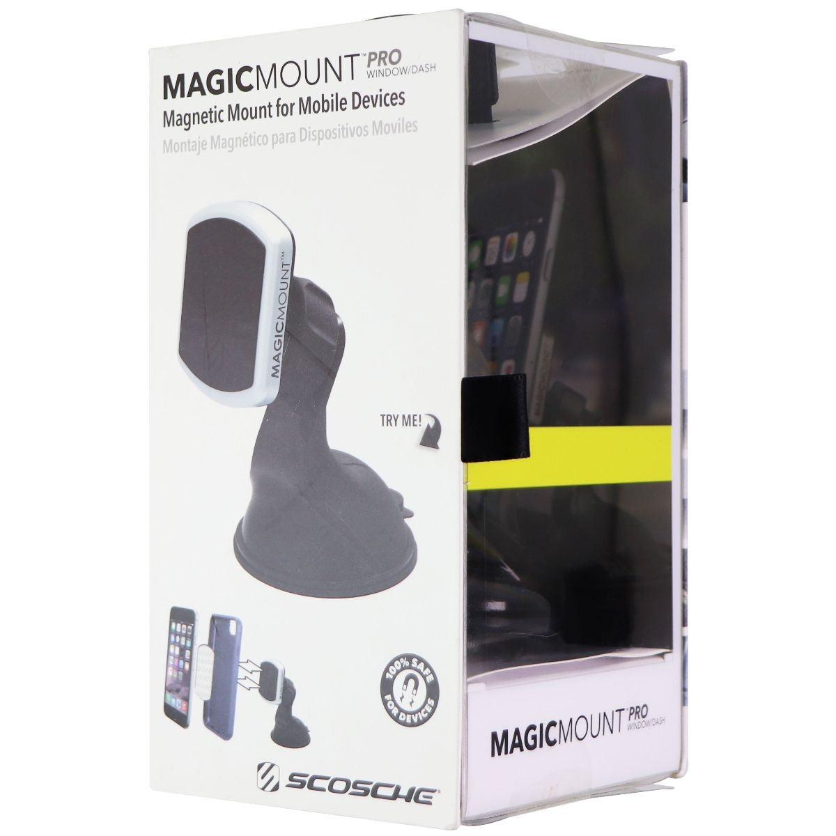 Scosche Magic Mount Pro Magnetic Mount for Mobile Devices - Black Cell Phone - Mounts & Holders Scosche - Simple Cell Bulk Wholesale Pricing - USA Seller
