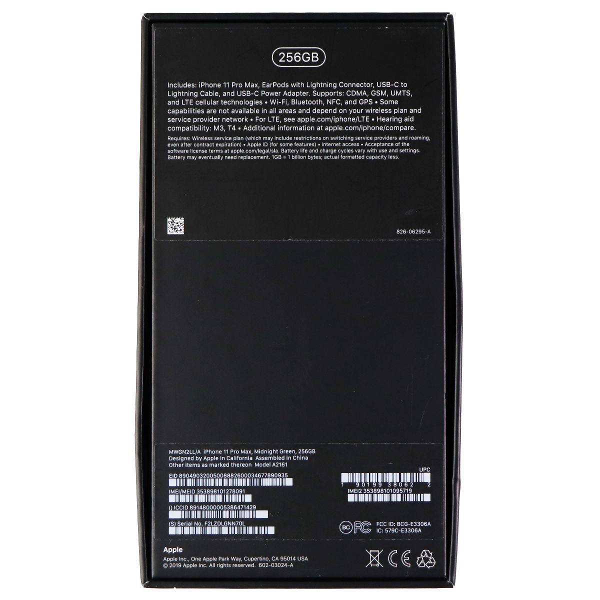 RETAIL BOX - Apple iPhone 11 Pro Max - 256GB / Midnight Green - NO DEVICE Cell Phone - Other Accessories Apple - Simple Cell Bulk Wholesale Pricing - USA Seller