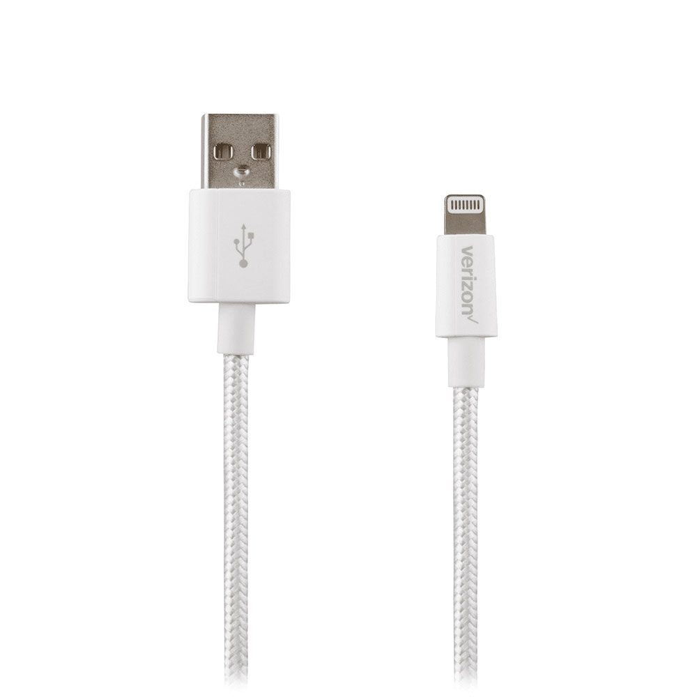Verizon (CABLGHTWHT - M) 4Ft Charge and Sync Cable for iPhones - White Cell Phone - Cables & Adapters Verizon - Simple Cell Bulk Wholesale Pricing - USA Seller