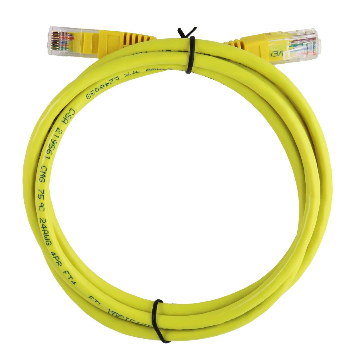 5-Foot CAT 5E Ethernet Patch Cable (24-AWG) - Yellow Computer/Network - Ethernet Cables (RJ-45, 8P8C) Unbranded - Simple Cell Bulk Wholesale Pricing - USA Seller