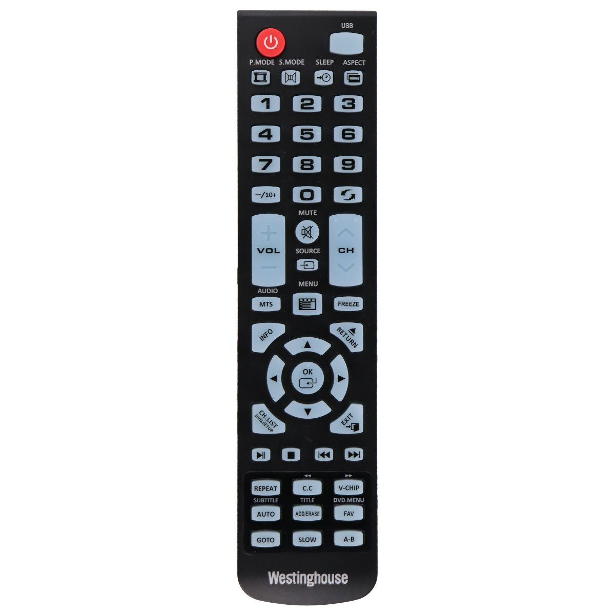 Westinghouse Remote Control (TY-49B) for Select Westinghouse TVs - Black TV, Video & Audio Accessories - Remote Controls Westinghouse - Simple Cell Bulk Wholesale Pricing - USA Seller