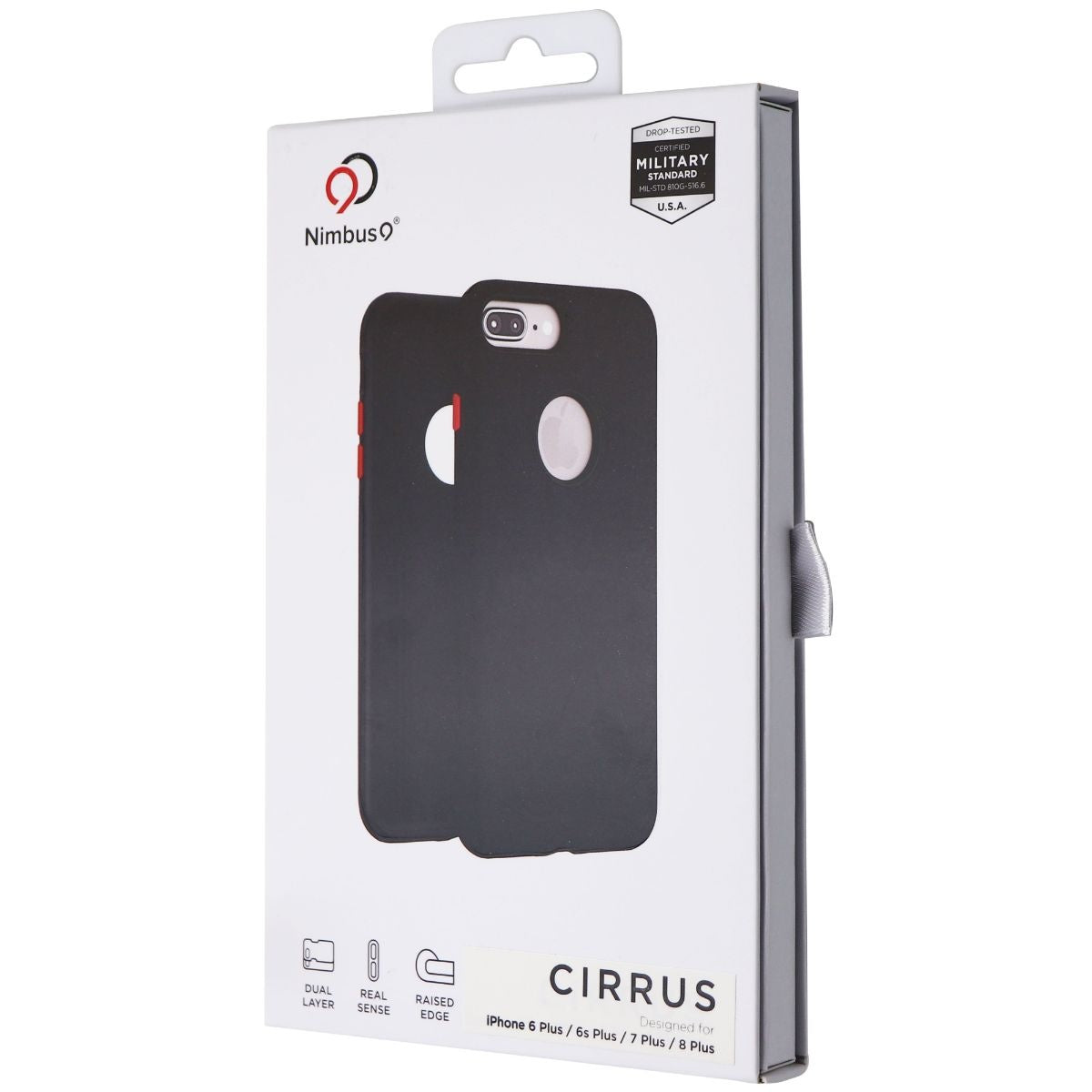 Nimbus9 Cirrus Dual Layer Case for Apple iPhone 8+ / 7+ / 6s+ / 6+ - Black/Red Cell Phone - Cases, Covers & Skins Nimbus9 - Simple Cell Bulk Wholesale Pricing - USA Seller