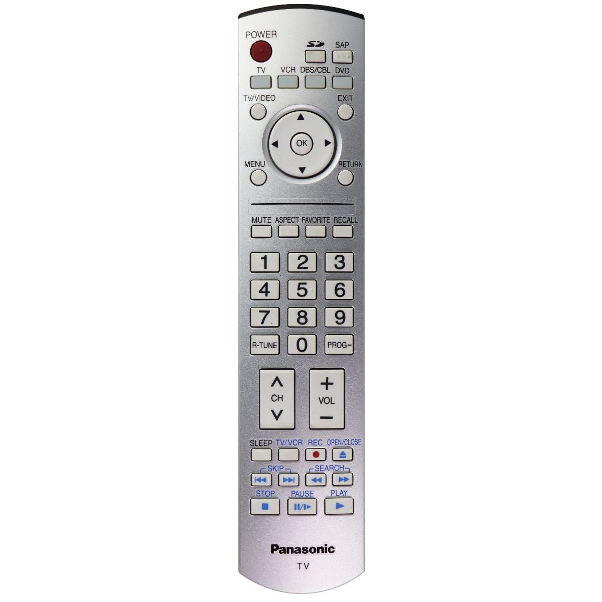 Panasonic TV Remote - Silver/Black (EUR7737Z20)