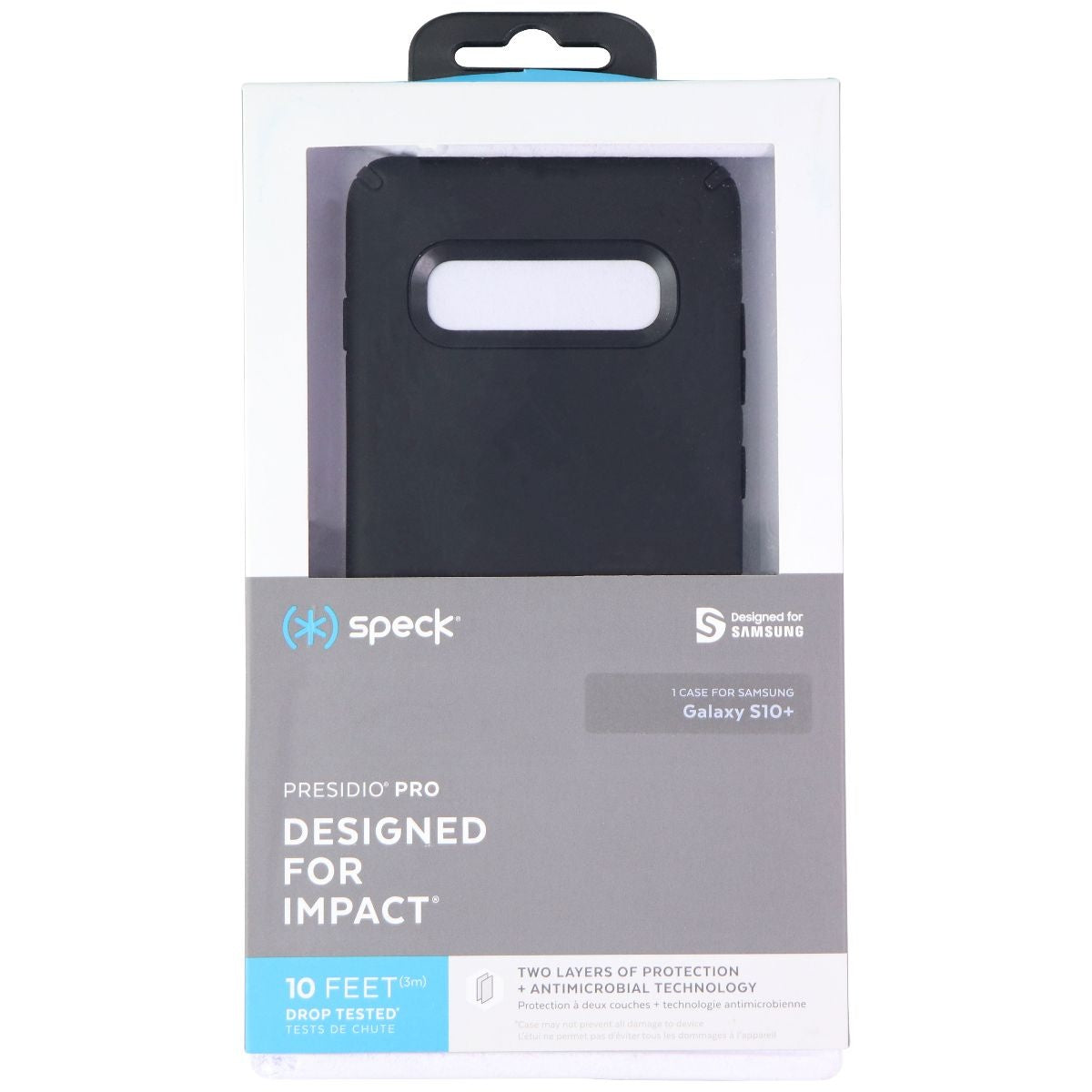 Speck Presidio Pro Series Hard Case for Samsung Galaxy (S10+) - Matte Black Cell Phone - Cases, Covers & Skins Speck - Simple Cell Bulk Wholesale Pricing - USA Seller