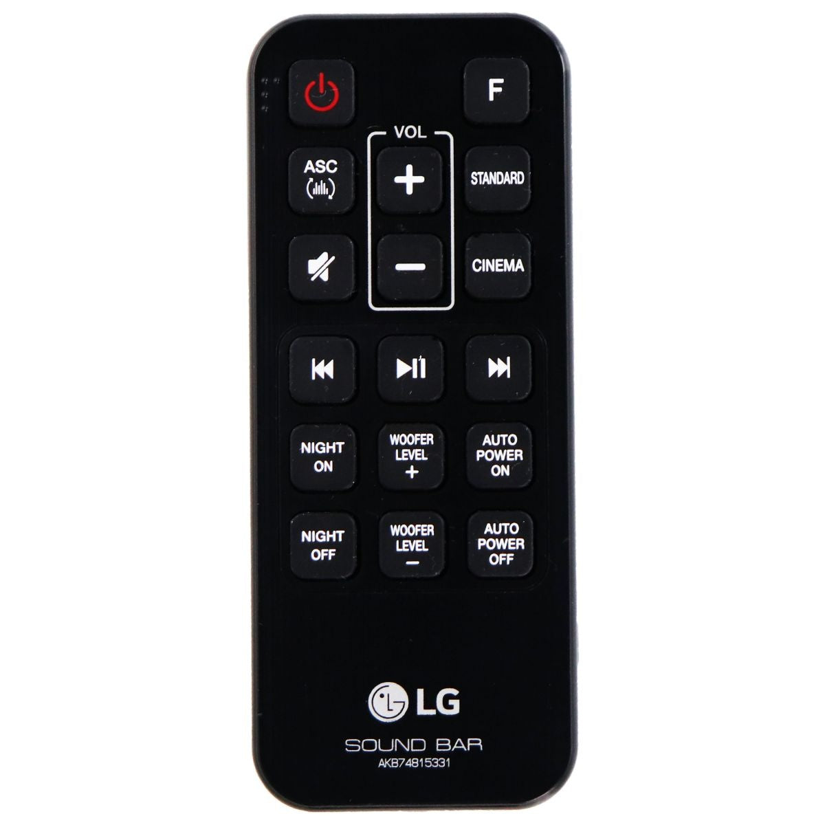 LG Remote Control (AKB74815331) for Select LG Soundbars - Black TV, Video & Audio Accessories - Remote Controls LG - Simple Cell Bulk Wholesale Pricing - USA Seller