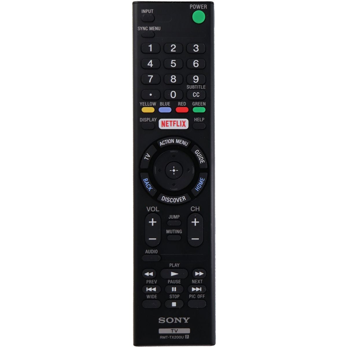 Sony Remote Control (RMT-TX200U) for Select Sony TVs - Black TV, Video & Audio Accessories - Remote Controls Sony - Simple Cell Bulk Wholesale Pricing - USA Seller
