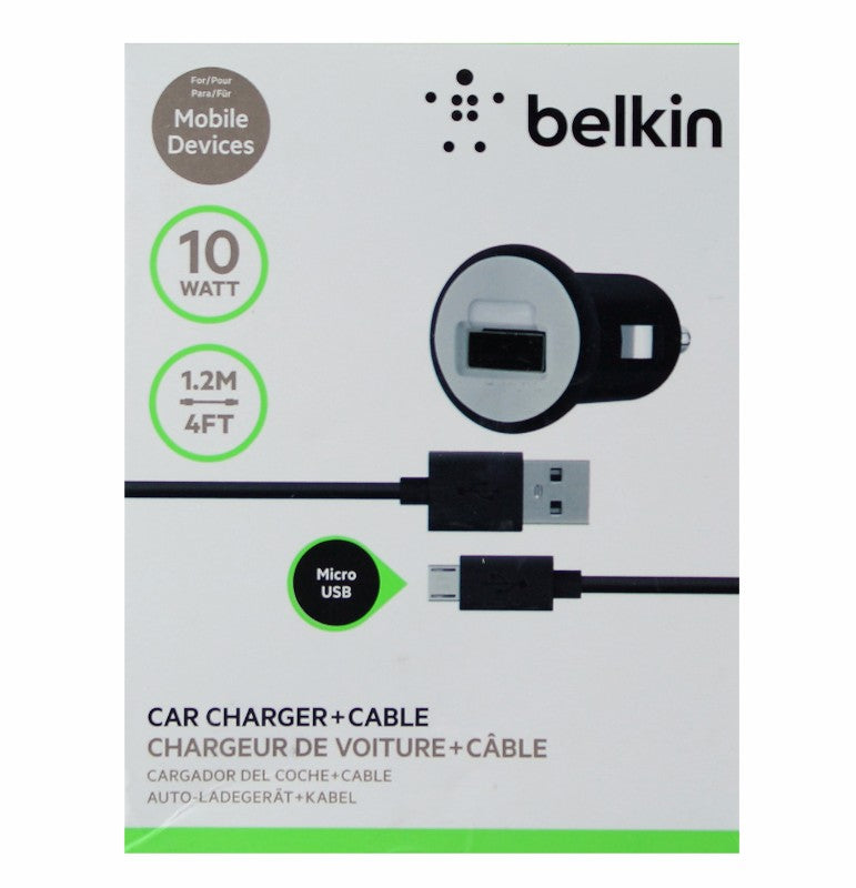 Belkin (F8M700bt04-BLK) 2.1A 4Ft Car Charger & Cable for Micro USB Devices-Black Cell Phone - Cables & Adapters Belkin - Simple Cell Bulk Wholesale Pricing - USA Seller