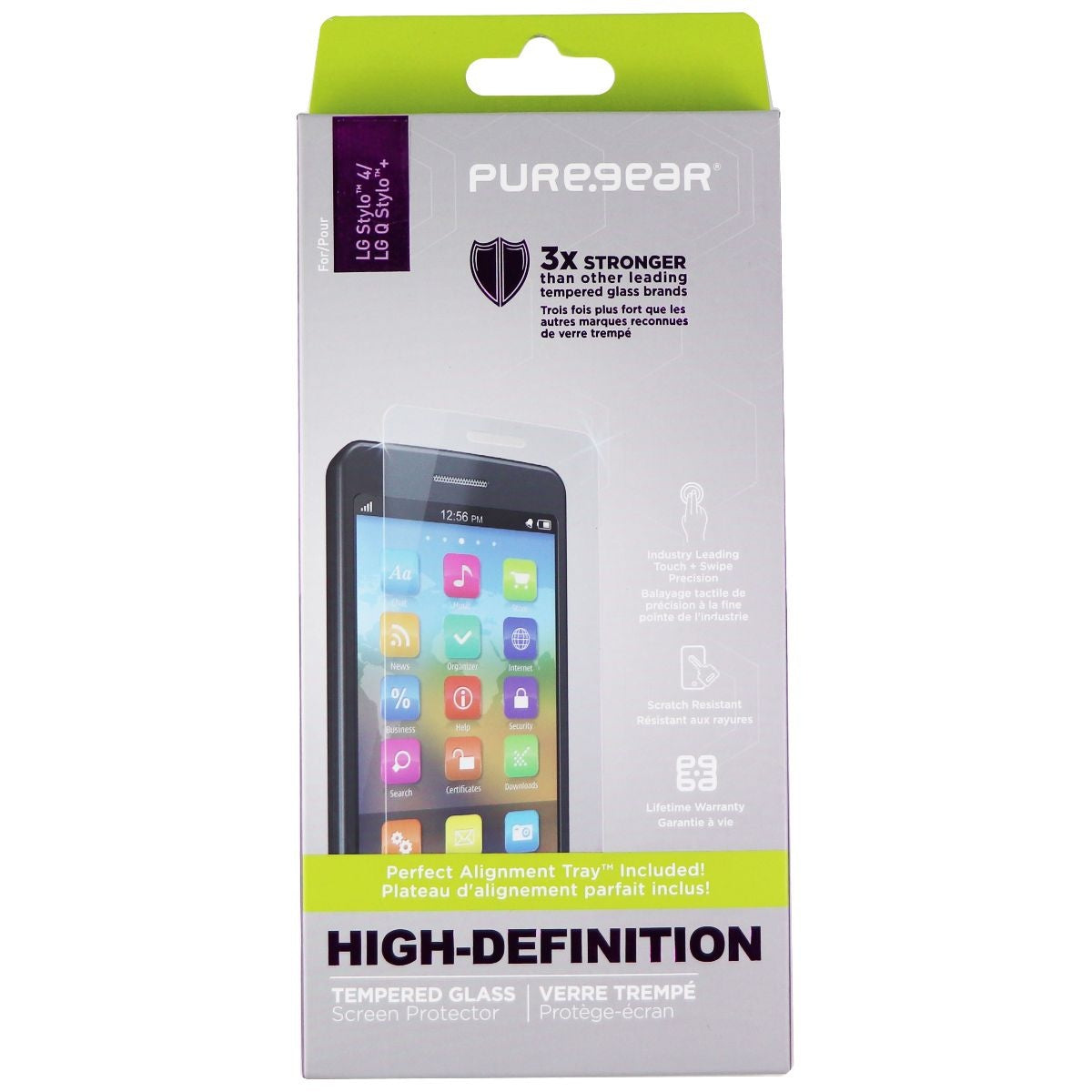 PureGear HD Tempered Glass Screen Protector for LG Stylo 4 / Q Stylo + - Clear Cell Phone - Screen Protectors PureGear - Simple Cell Bulk Wholesale Pricing - USA Seller