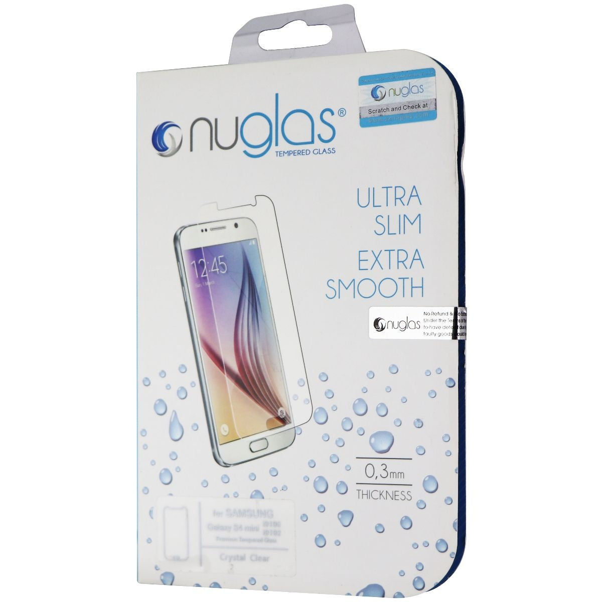 NuGlas Ultra Slim Tempered Glass for Samsung Galaxy S4 mini - Crystal Clear Cell Phone - Screen Protectors Nuglas - Simple Cell Bulk Wholesale Pricing - USA Seller