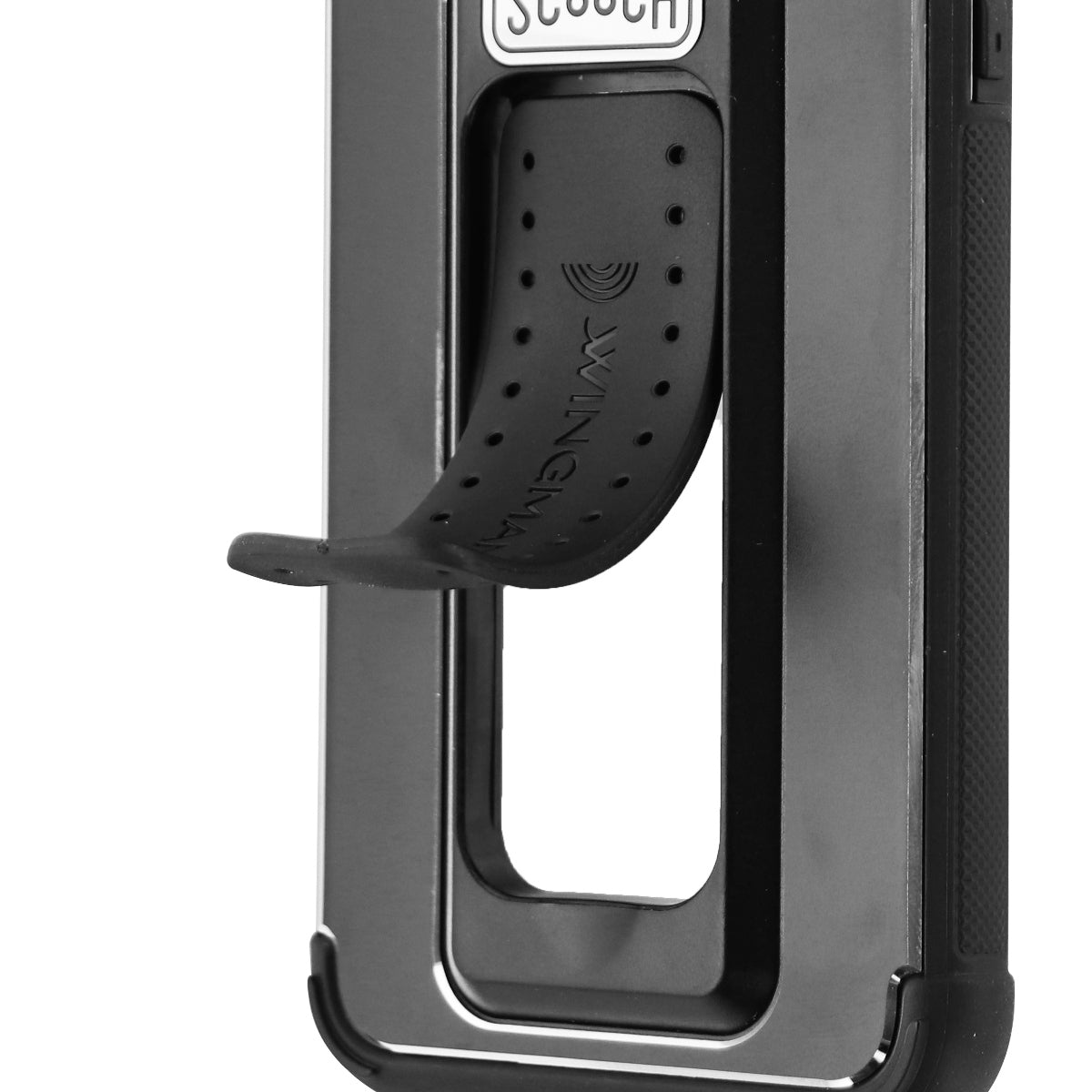Scooch Wingman Series 5-in-1 Metallic Case Cover for Apple iPhone X (10) - Black Cell Phone - Cases, Covers & Skins Scooch - Simple Cell Bulk Wholesale Pricing - USA Seller