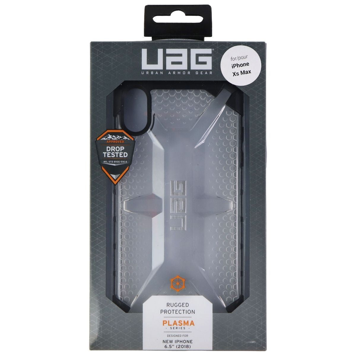 Urban Armor Gear Plasma Series Case for Apple iPhone Xs Max - Ice (Clear/Black) Cell Phone - Cases, Covers & Skins Urban Armor Gear - Simple Cell Bulk Wholesale Pricing - USA Seller