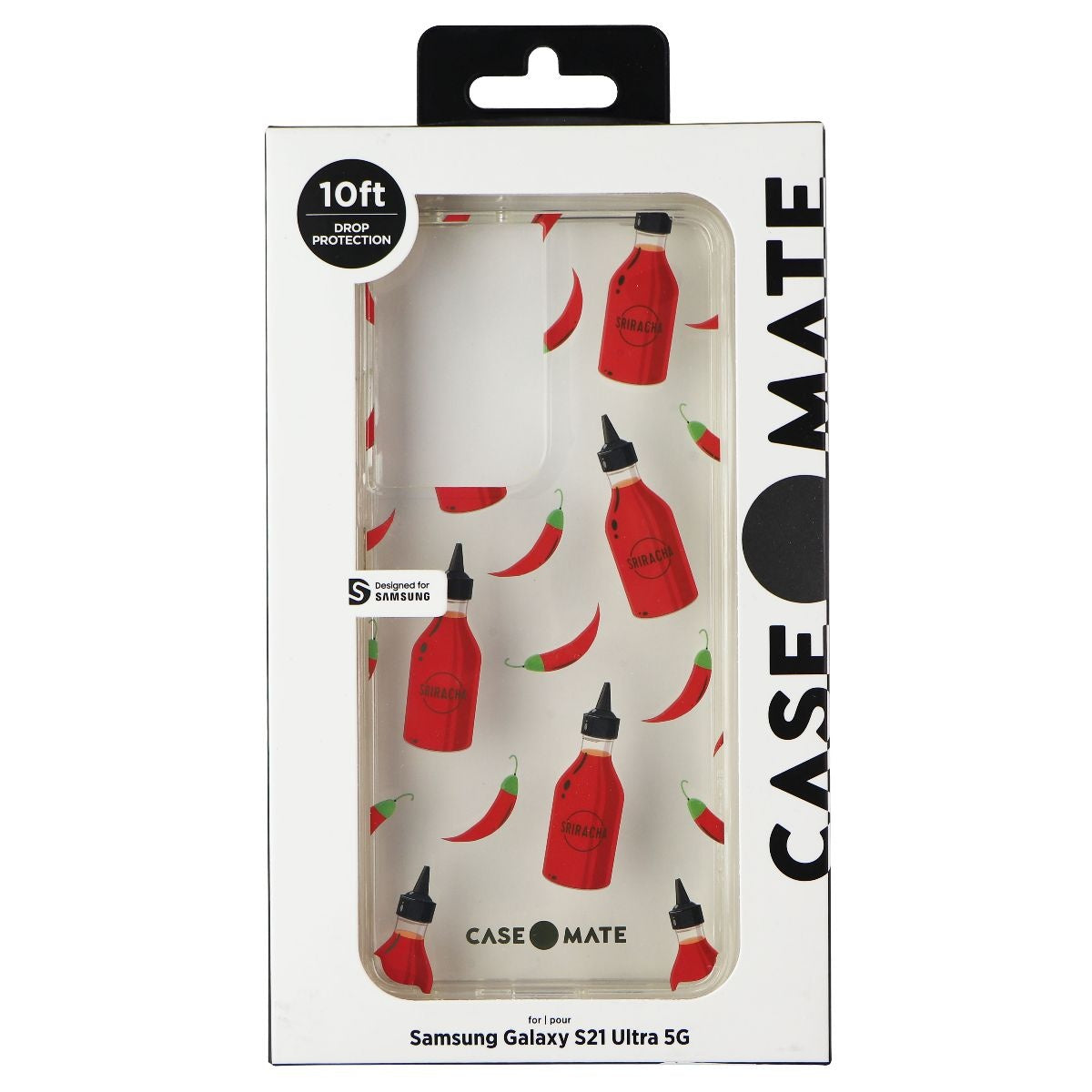 Case-Mate Prints Case for Samsung Galaxy S21 Ultra 5G - Sriracha Hot Stuff/Clear Cell Phone - Cases, Covers & Skins Case-Mate - Simple Cell Bulk Wholesale Pricing - USA Seller