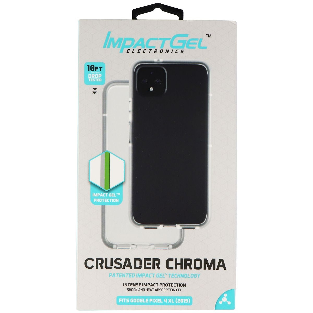 Impact Gel Crusader Chroma Series Hardshell Case for Google Pixel 4 XL - Clear Cell Phone - Cases, Covers & Skins Impact Gel - Simple Cell Bulk Wholesale Pricing - USA Seller