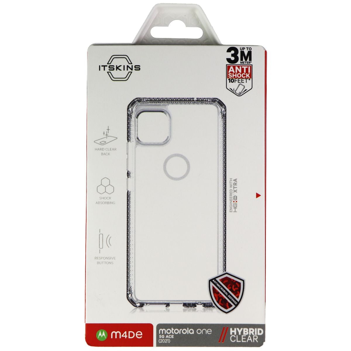 ITSKINS Hybrid Clear Case for Motorola One 5G Ace (2021) - Transparent Cell Phone - Cases, Covers & Skins ITSKINS - Simple Cell Bulk Wholesale Pricing - USA Seller
