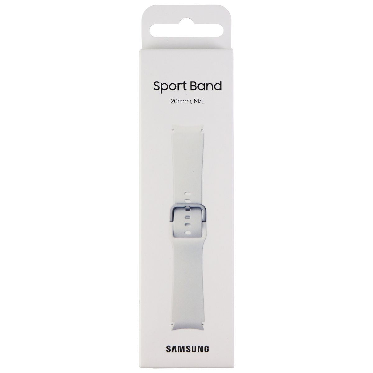 Samsung Sport Band for Galaxy Watch4 & Later - White (20mm) M/L Smart Watch Accessories - Watch Bands Samsung - Simple Cell Bulk Wholesale Pricing - USA Seller