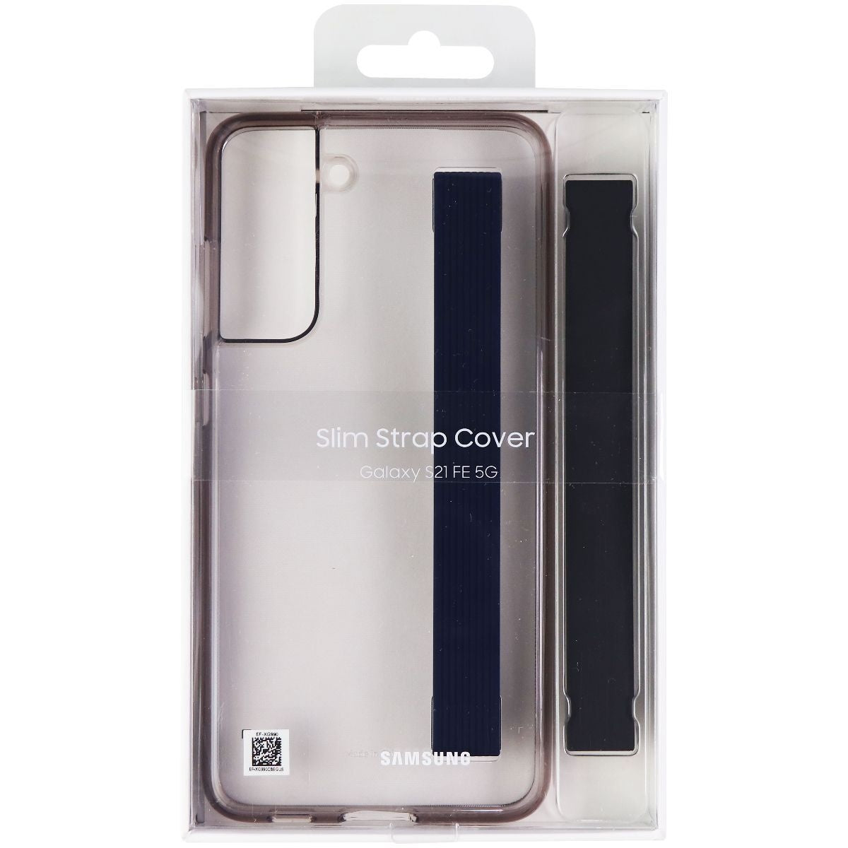 Samsung Slim Strap Cover Case for Galaxy S21 FE (5G) - Clear/Black/Dark Gray Cell Phone - Cases, Covers & Skins Samsung - Simple Cell Bulk Wholesale Pricing - USA Seller