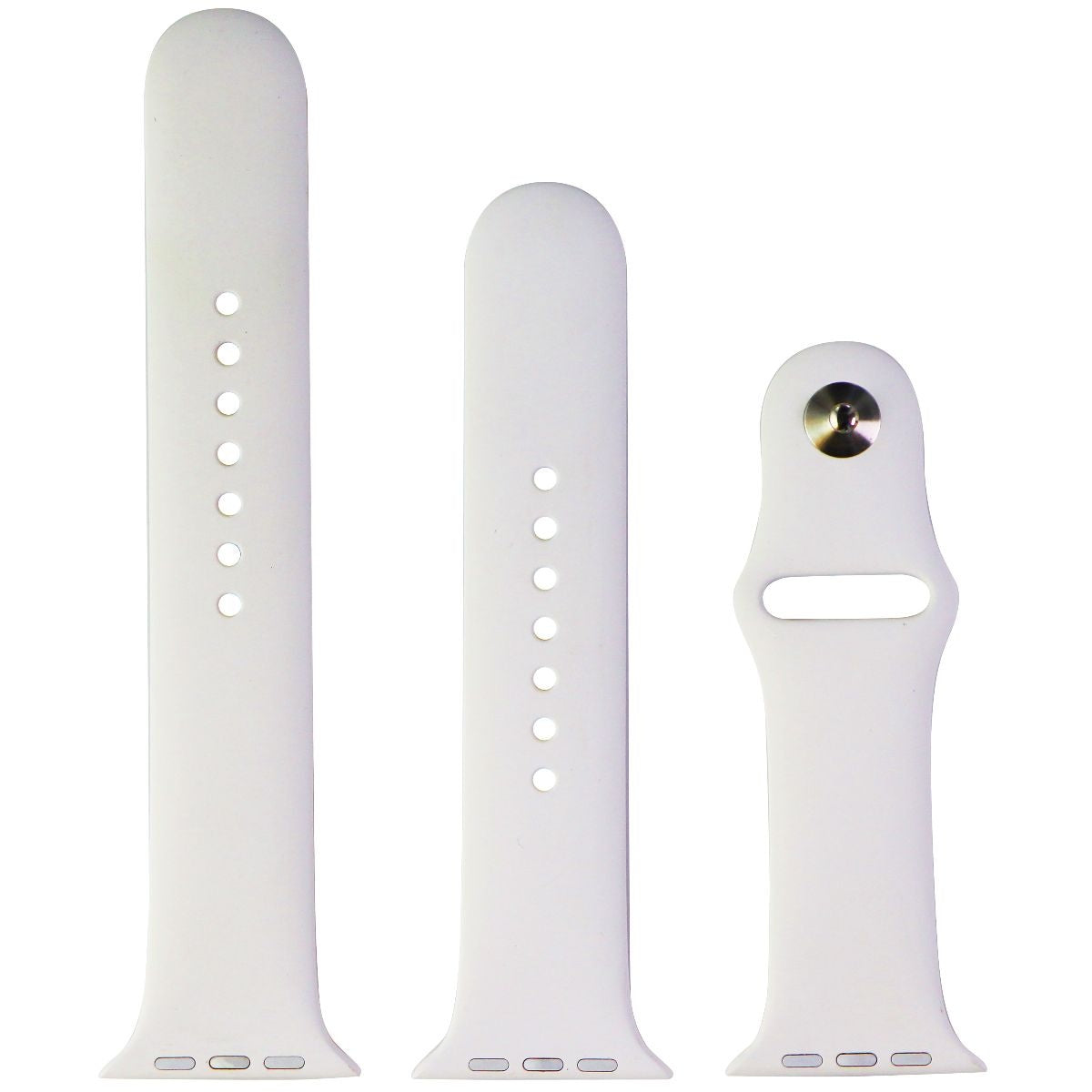 Apple (44mm) Sport Band for Apple Watch 42/44/45mm - Soft White - Full Set Smart Watch Accessories - Watch Bands Apple - Simple Cell Bulk Wholesale Pricing - USA Seller