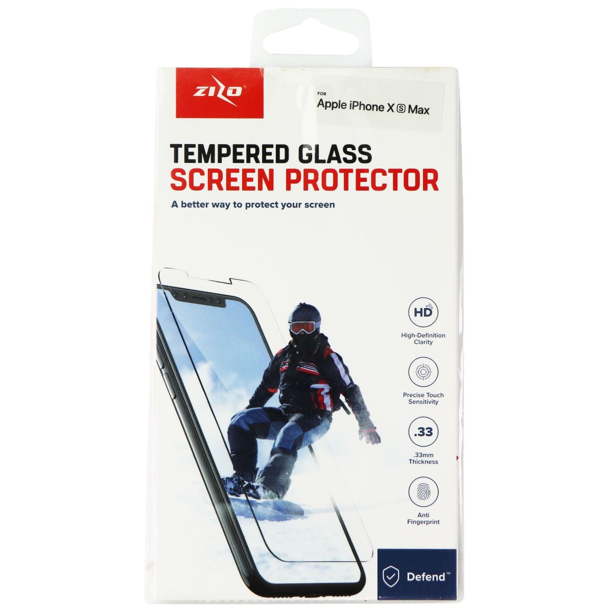 Zizo Glass Tempered Glass Screen Protector Compatible with iPhone Xs Max Cell Phone - Screen Protectors Zizo - Simple Cell Bulk Wholesale Pricing - USA Seller