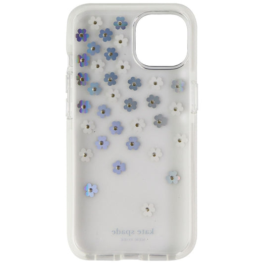 Kate Spade Hardshell Case for iPhone 13 / 14 - Iridescent Scatter Flowers Cell Phone - Cases, Covers & Skins Kate Spade - Simple Cell Bulk Wholesale Pricing - USA Seller