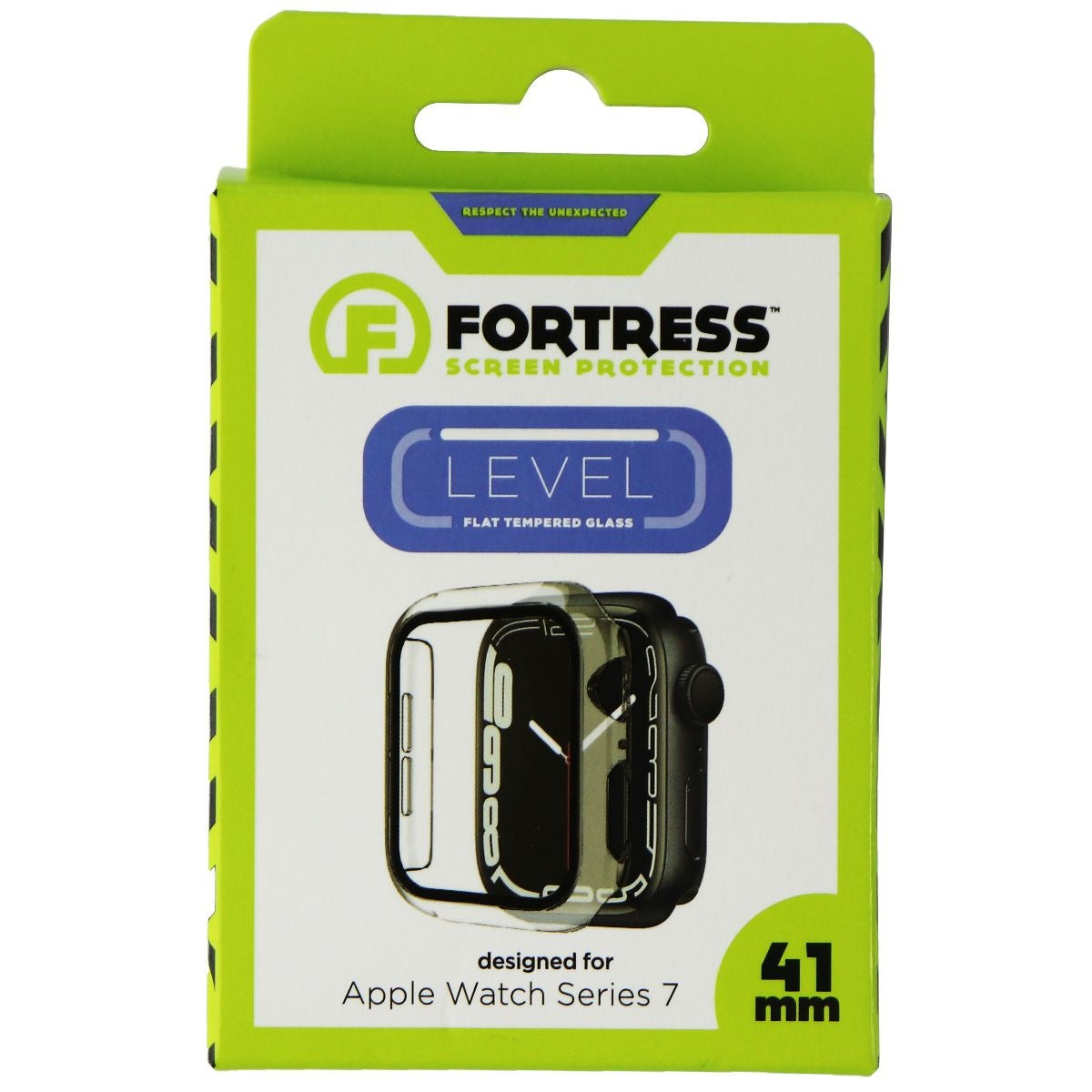 Fortress LEVEL Series Flat Tempered Glass for Apple Watch Series 7 (41mm) Clear Smart Watch Accessories - Smart Watch Cases Fortress - Simple Cell Bulk Wholesale Pricing - USA Seller