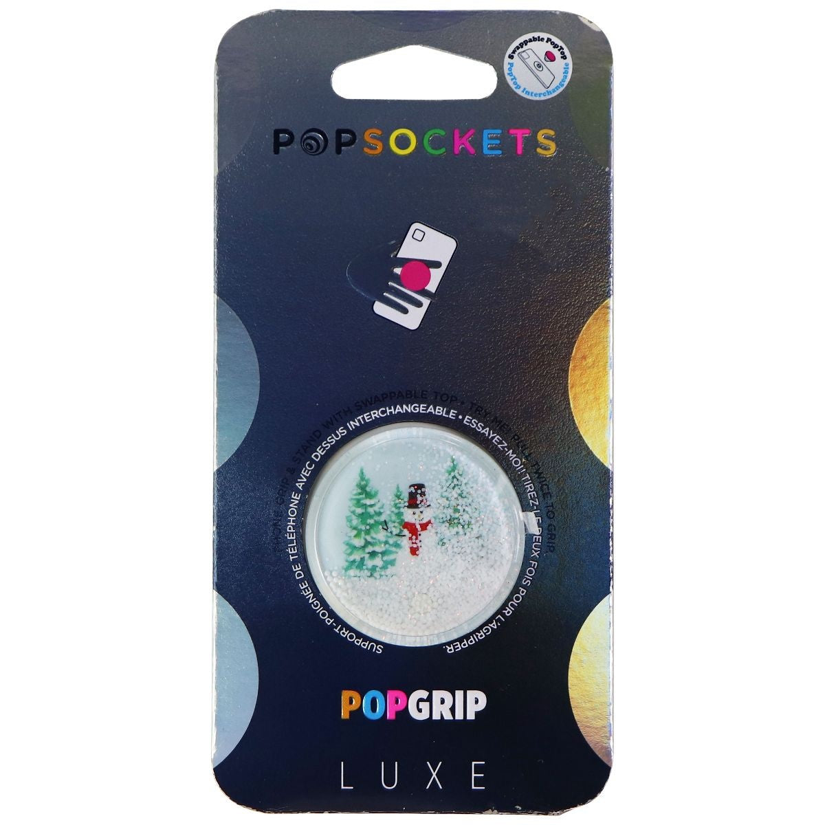 PopSockets PopGrip Grip and Stand Swappable Top - Snowglobe Wonderland Tidepool Cell Phone - Mounts & Holders PopSockets - Simple Cell Bulk Wholesale Pricing - USA Seller