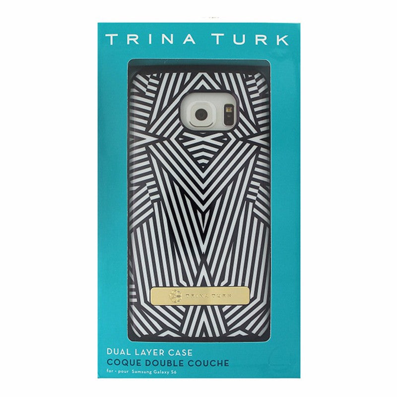 Trina Turk Dual Layer Case for Samsung Galaxy S6 - Black & White Cell Phone - Cases, Covers & Skins Trina Turk - Simple Cell Bulk Wholesale Pricing - USA Seller
