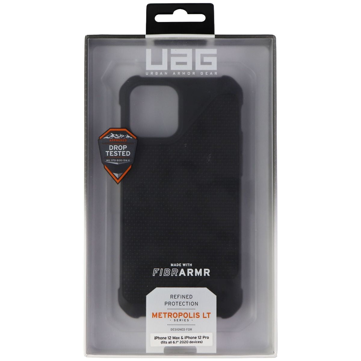 Urban Armor Gear Metropolis LT Series Case for iPhone 12 Pro & iPhone 12 - Black Cell Phone - Cases, Covers & Skins Urban Armor Gear - Simple Cell Bulk Wholesale Pricing - USA Seller