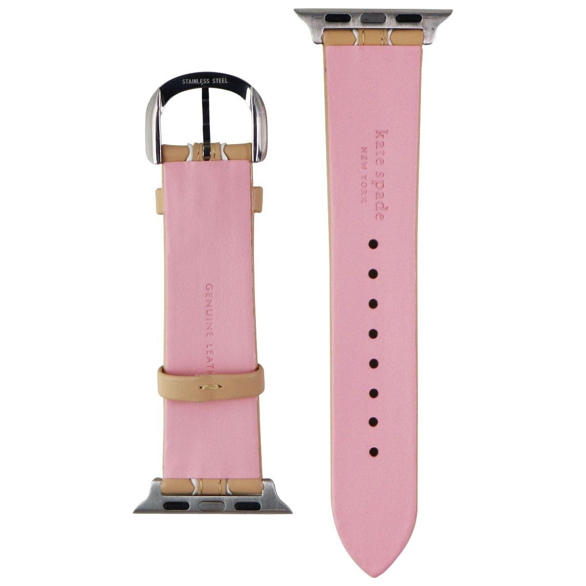 Kate Spade Leather Band for Apple Watch Series 6/5/4 (40mm/38mm Case) - Vachetta Smart Watch Accessories - Watch Bands Kate Spade - Simple Cell Bulk Wholesale Pricing - USA Seller