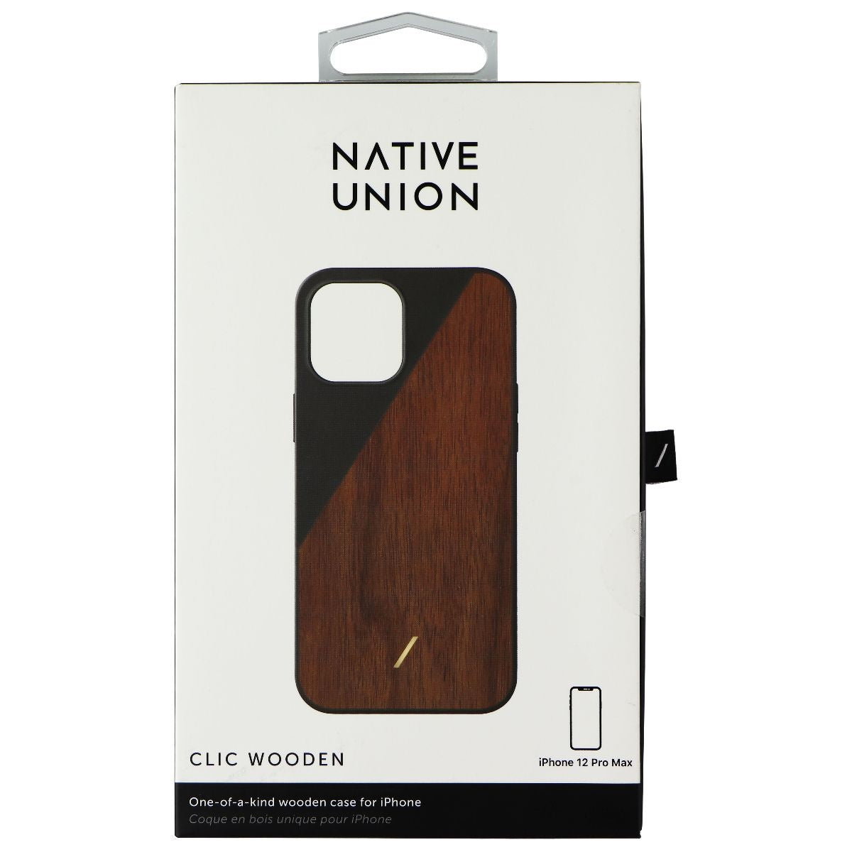 Native Union Clic Wooden Case for iPhone 12 Pro Max - Walnut/Black Cell Phone - Cases, Covers & Skins Native Union - Simple Cell Bulk Wholesale Pricing - USA Seller