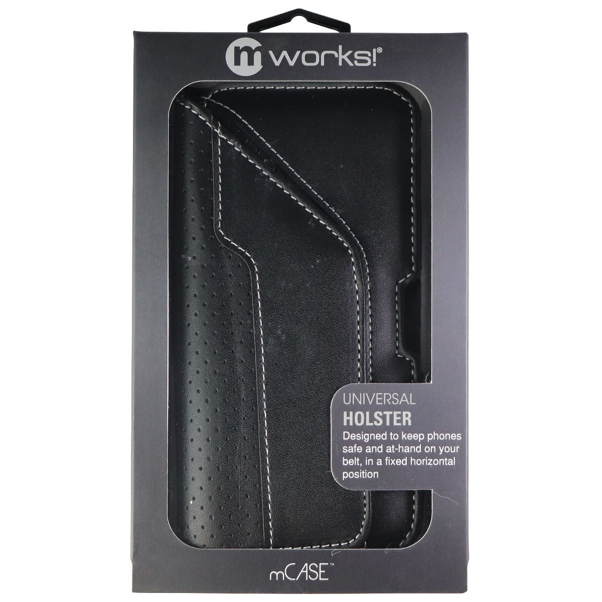mWorks! Universal Holster Pouch Case for Up to 6-inch Smartphones - Black/White Cell Phone - Cases, Covers & Skins mWorks! - Simple Cell Bulk Wholesale Pricing - USA Seller