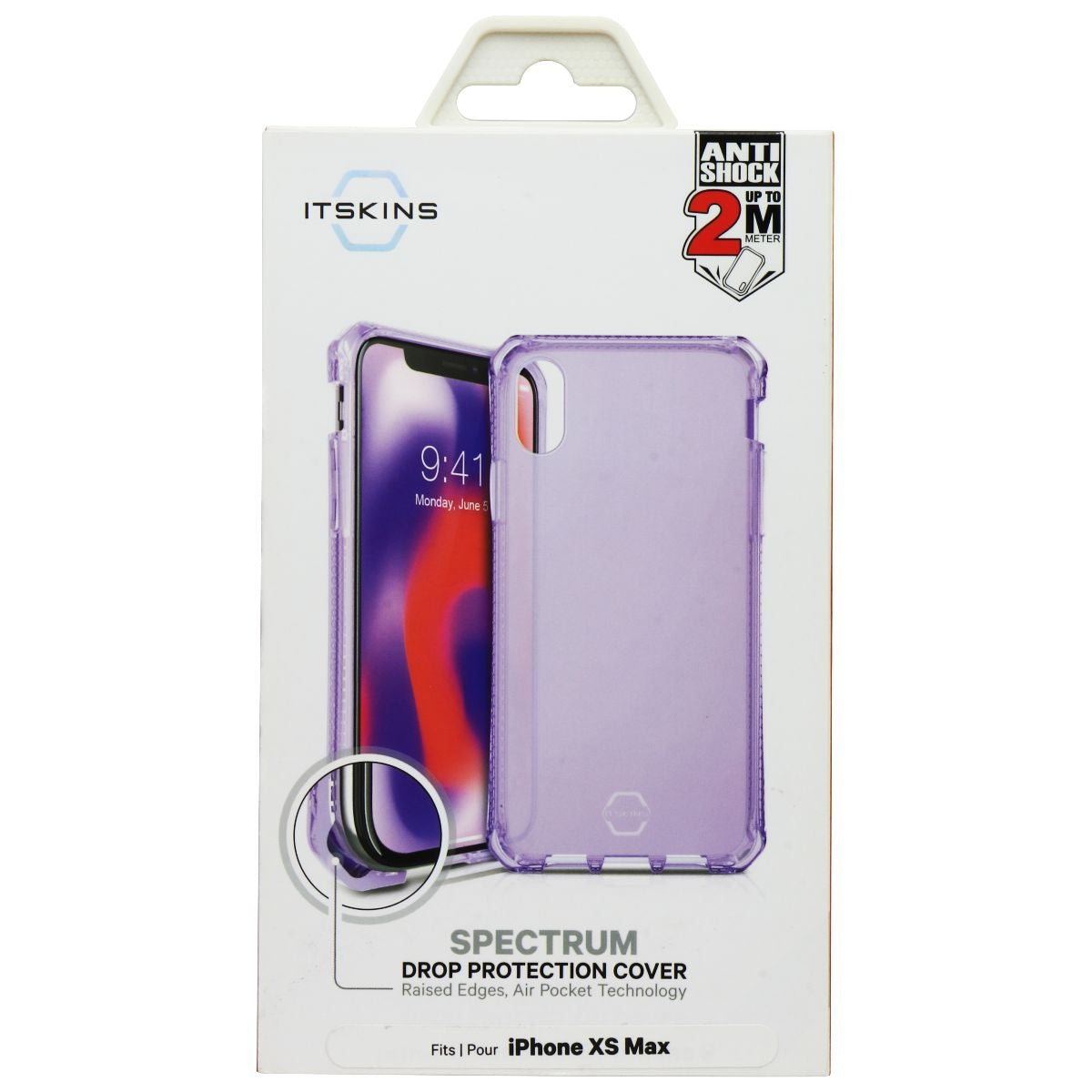 ITSKINS Spectrum Clear Phone Case for iPhone Xs Max - Light Purple Cell Phone - Cases, Covers & Skins ITSKINS - Simple Cell Bulk Wholesale Pricing - USA Seller
