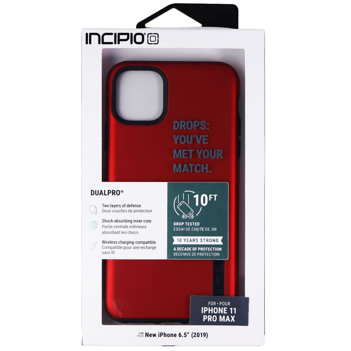 Incipio DualPro Case for Apple iPhone 11 Pro Max - Iridescent Red/Black Cell Phone - Cases, Covers & Skins Incipio - Simple Cell Bulk Wholesale Pricing - USA Seller