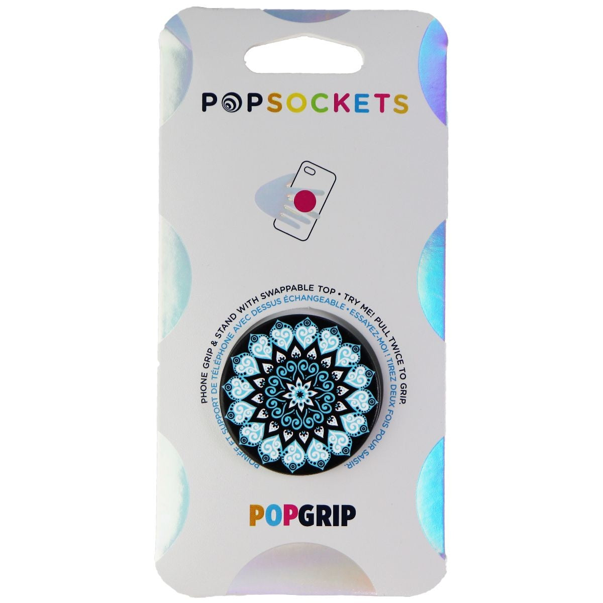 PopSockets: PopGrip with Swappable Top for Phones & Tablets - Peace Mandala Sky Cell Phone - Mounts & Holders PopSockets - Simple Cell Bulk Wholesale Pricing - USA Seller