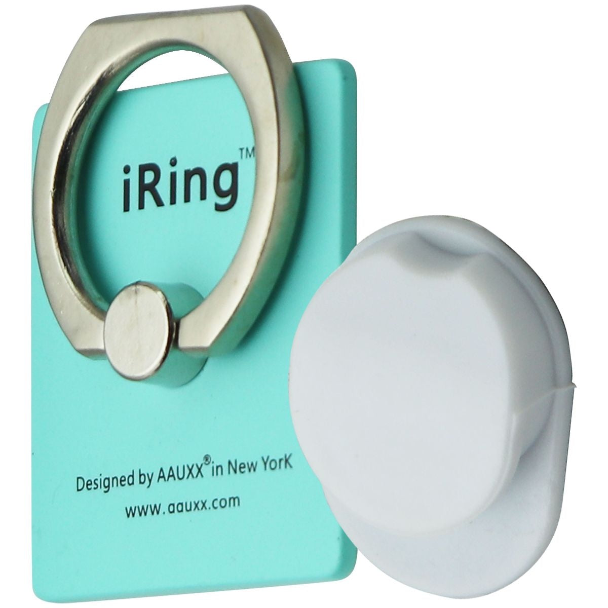 Ring Premium Kickstand Ring Hook and Universal Phone Mount - Teal/White Cell Phone - Mounts & Holders Ring - Simple Cell Bulk Wholesale Pricing - USA Seller