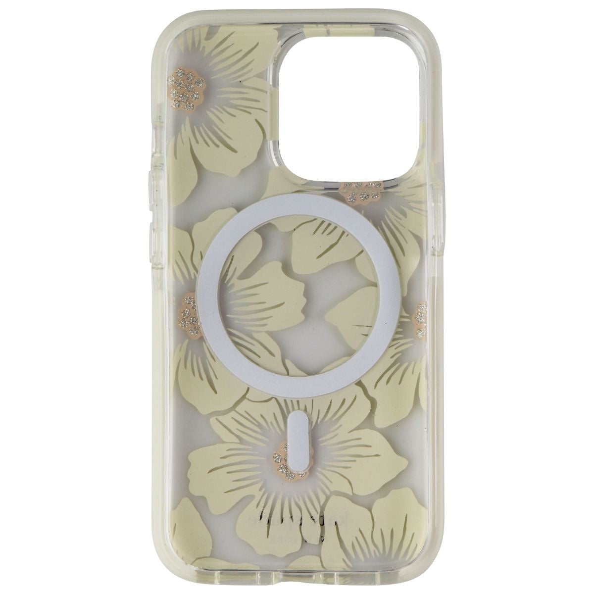Kate Spade Hardshell Case for MagSafe for iPhone 13 Pro - Hollyhock Floral Clear Cell Phone - Cases, Covers & Skins Kate Spade - Simple Cell Bulk Wholesale Pricing - USA Seller
