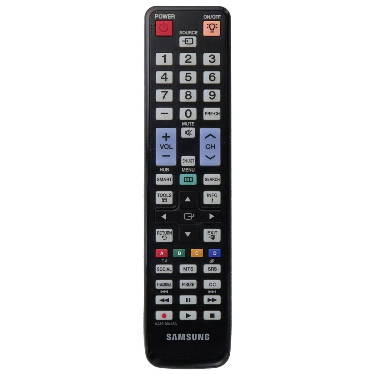 Samsung Remote Control (AA59-00443A) for Select Samsung TVs - Black TV, Video & Audio Accessories - Remote Controls Samsung - Simple Cell Bulk Wholesale Pricing - USA Seller
