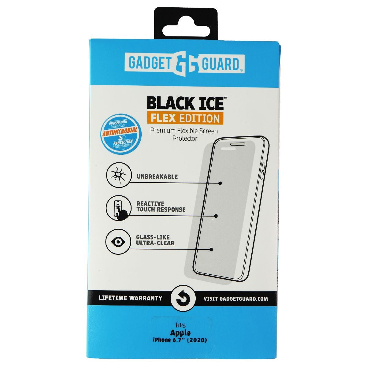 Gadget Guard Black Ice Flex Edition Protector for iPhone 12 Pro Max - Clear Cell Phone - Screen Protectors Gadget Guard - Simple Cell Bulk Wholesale Pricing - USA Seller