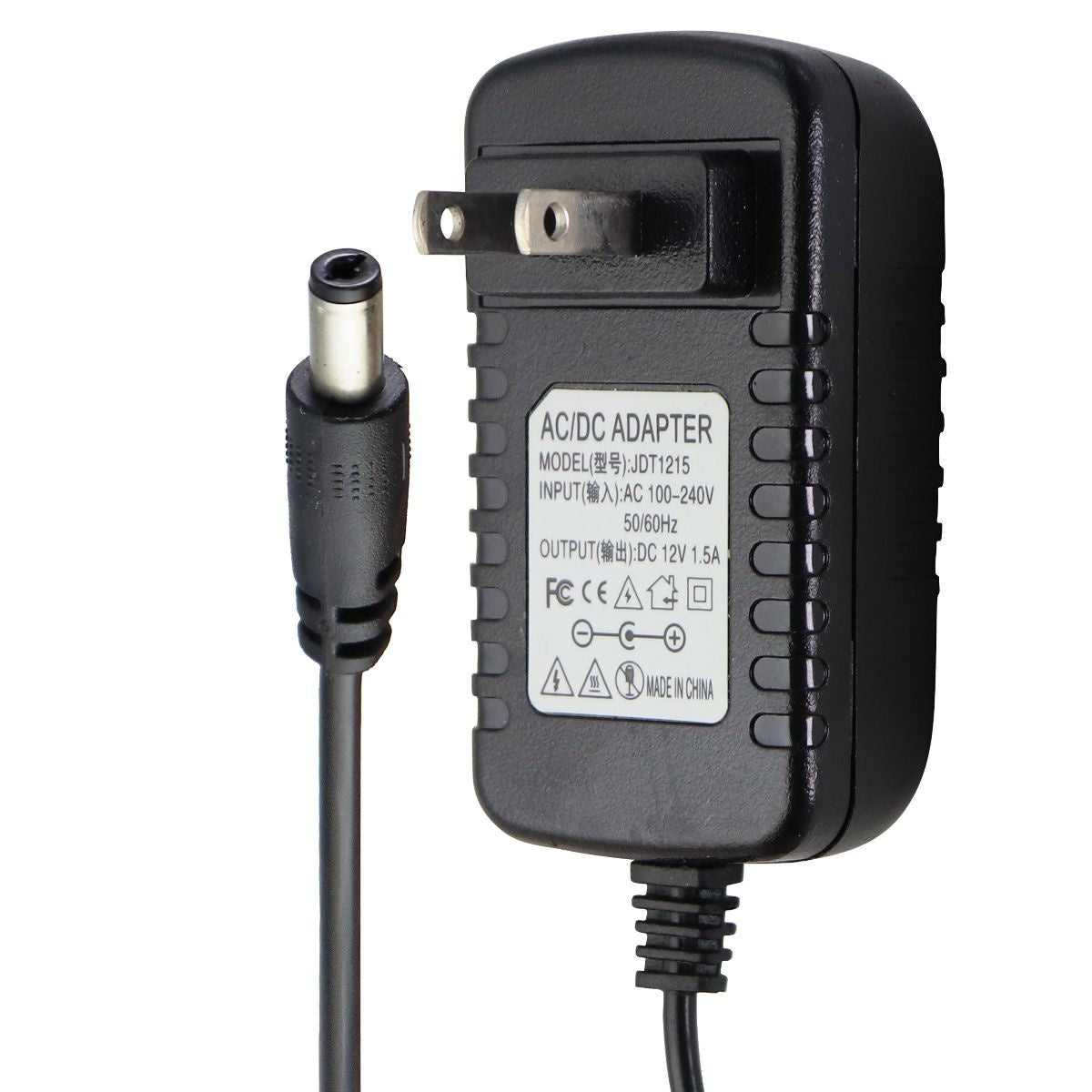 (12V/1.5A) AC/DC Adapter Wall Power Charger - Black (JDT1215) Multipurpose Batteries & Power - Multipurpose AC to DC Adapters Unbranded - Simple Cell Bulk Wholesale Pricing - USA Seller