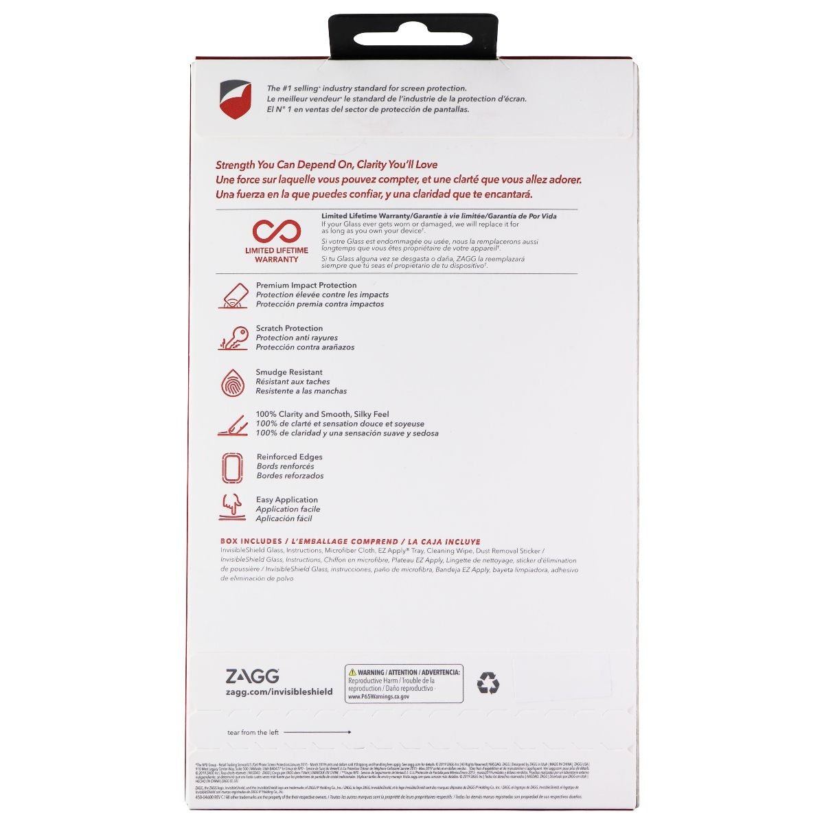 ZAGG Invisible Shield (Glass) Tempered Glass Screen Protector for LG K30 - Clear Cell Phone - Screen Protectors Zagg - Simple Cell Bulk Wholesale Pricing - USA Seller