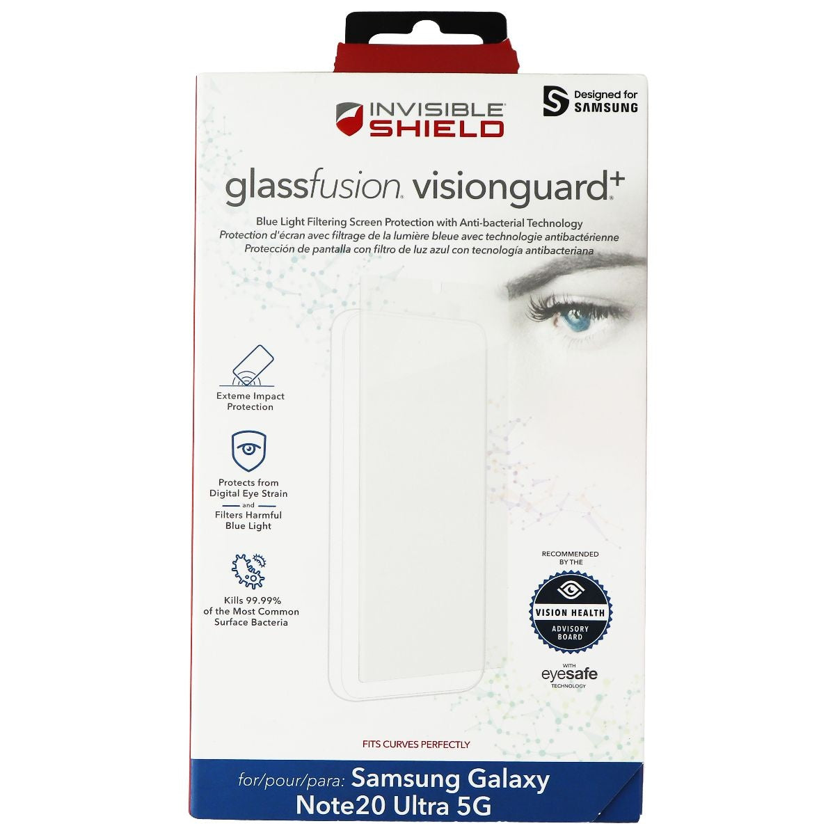 ZAGG Invisibleshield GlassFusion Visionguard+ Screen Protector for Note 20 Ultra Cell Phone - Screen Protectors Zagg - Simple Cell Bulk Wholesale Pricing - USA Seller