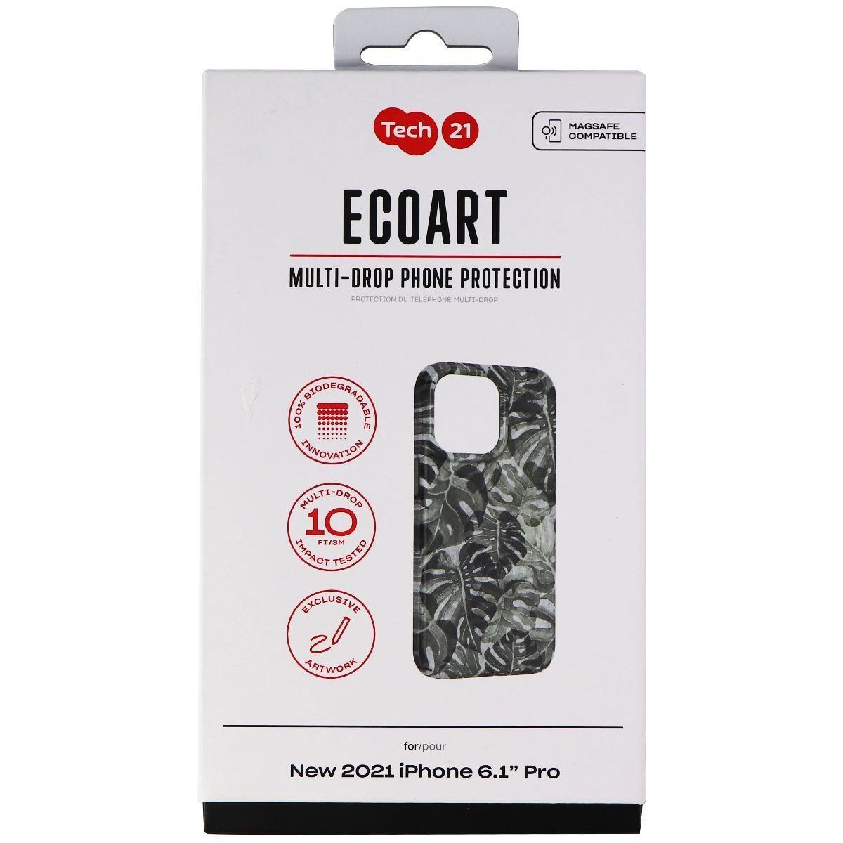 Tech21 Eco Art Series Flexible Case for Apple iPhone 13 Pro - Earth Green Cell Phone - Cases, Covers & Skins Tech21 - Simple Cell Bulk Wholesale Pricing - USA Seller