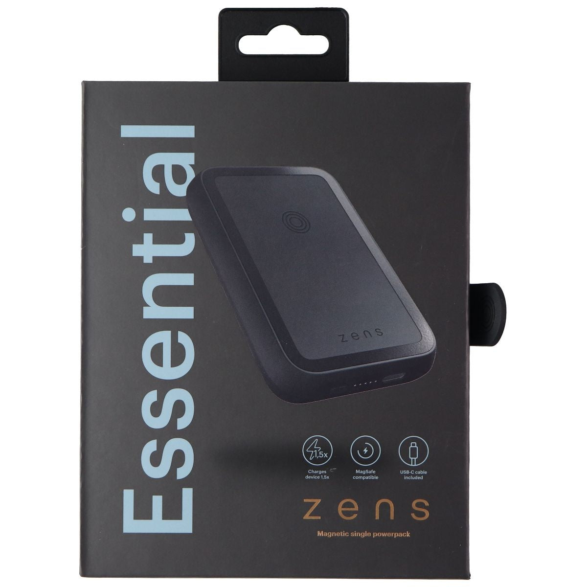 Zens Essential 4,000mAh USB Power Bank with MagSafe - Black Cell Phone - Chargers & Cradles ZENS - Simple Cell Bulk Wholesale Pricing - USA Seller