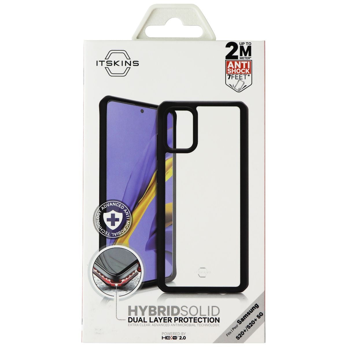 ITSKINS Hybrid Solid Series Case for Samsung Galaxy (S20+) 5G - Black/Clear Cell Phone - Cases, Covers & Skins ITSKINS - Simple Cell Bulk Wholesale Pricing - USA Seller