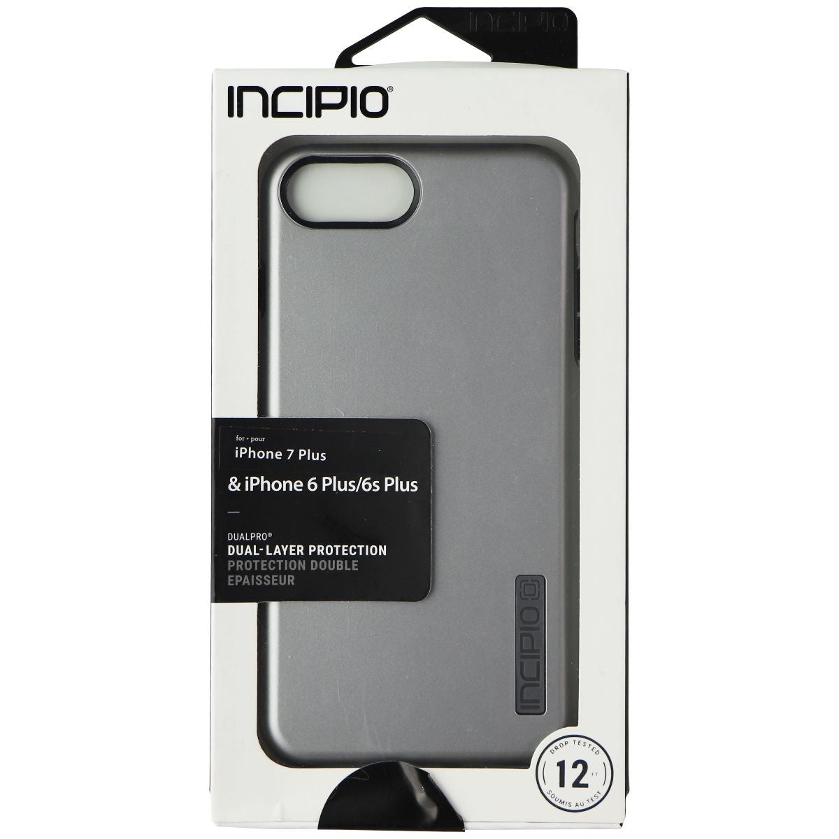 Incipio DualPro Case for Apple iPhone 8 Plus/7 Plus - Iridescent Silver/Charcoal Cell Phone - Cases, Covers & Skins Incipio - Simple Cell Bulk Wholesale Pricing - USA Seller