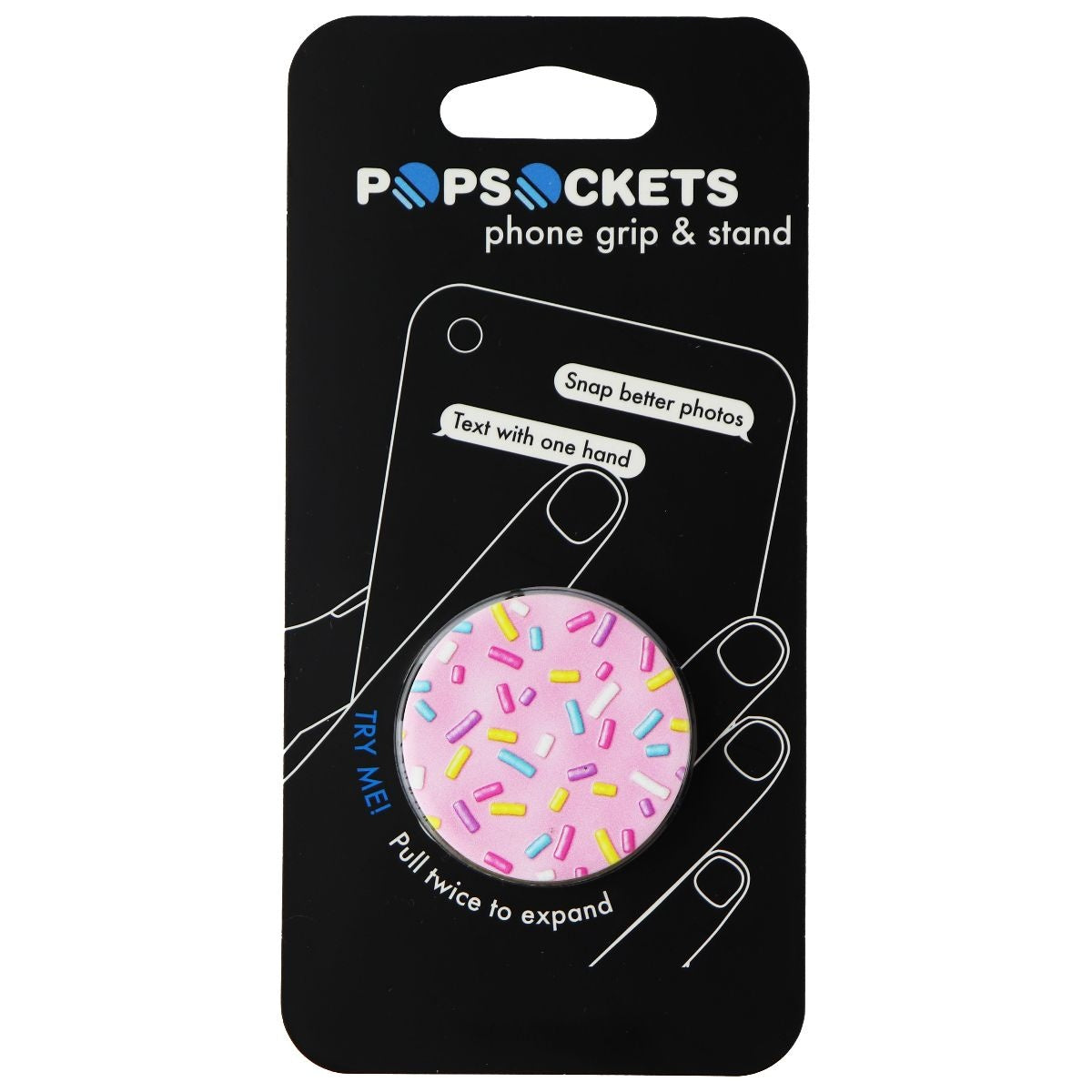 PopSockets: Collapsible Grip & Stand for Phones and Tablets - Pink Sprinkles Cell Phone - Mounts & Holders PopSockets - Simple Cell Bulk Wholesale Pricing - USA Seller
