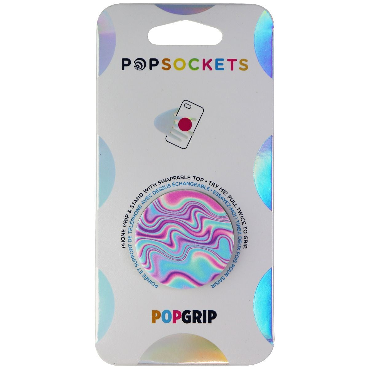 PopSockets PopGrip Expanding Stand and Grip with Swappable Top - Holographic Cell Phone - Mounts & Holders PopSockets - Simple Cell Bulk Wholesale Pricing - USA Seller