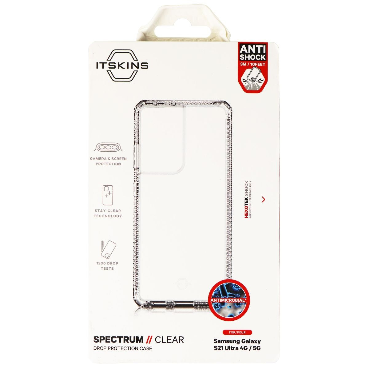 ITSKINS Spectrum Clear Series Case for Samsung Galaxy S21 Ultra - Transparent Cell Phone - Cases, Covers & Skins ITSKINS - Simple Cell Bulk Wholesale Pricing - USA Seller