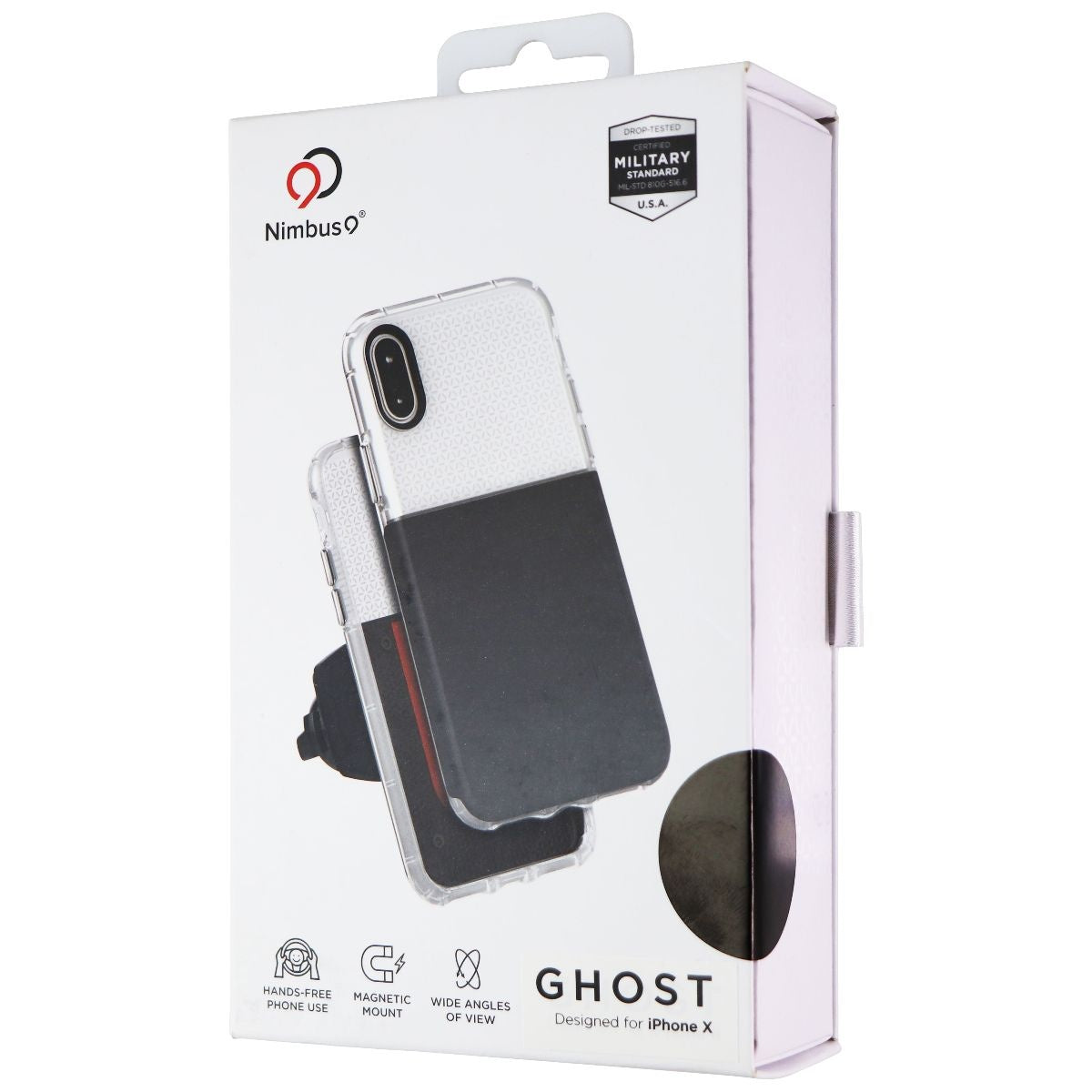 Nimbus9 Ghost Series Case and Mount Kit for iPhone Xs/X - Black/Clear Cell Phone - Cases, Covers & Skins Nimbus9 - Simple Cell Bulk Wholesale Pricing - USA Seller
