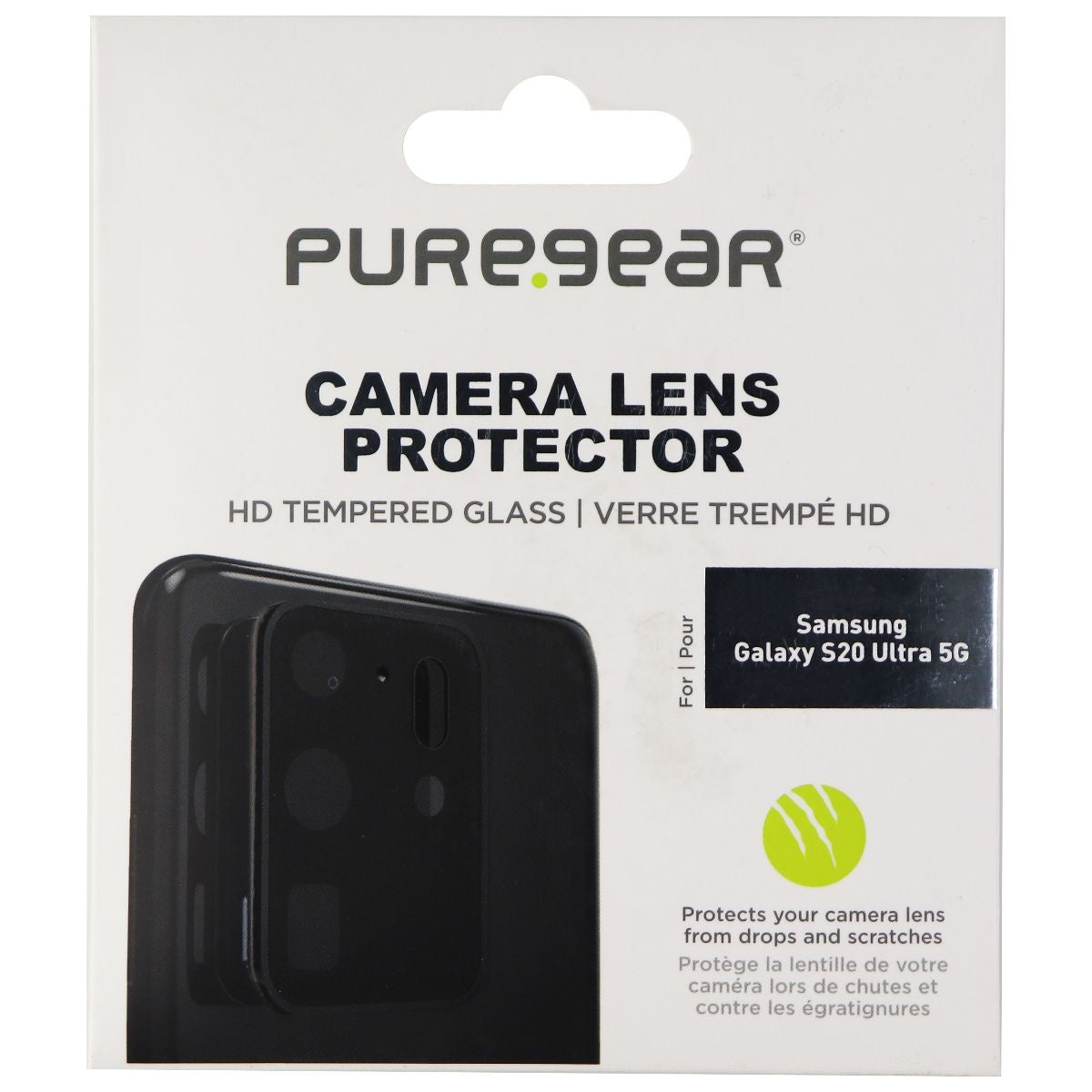 PureGear HD Tempered Glass Camera Lens Protector for Samsung Galaxy S20 Ultra 5G Cell Phone - Screen Protectors PureGear - Simple Cell Bulk Wholesale Pricing - USA Seller