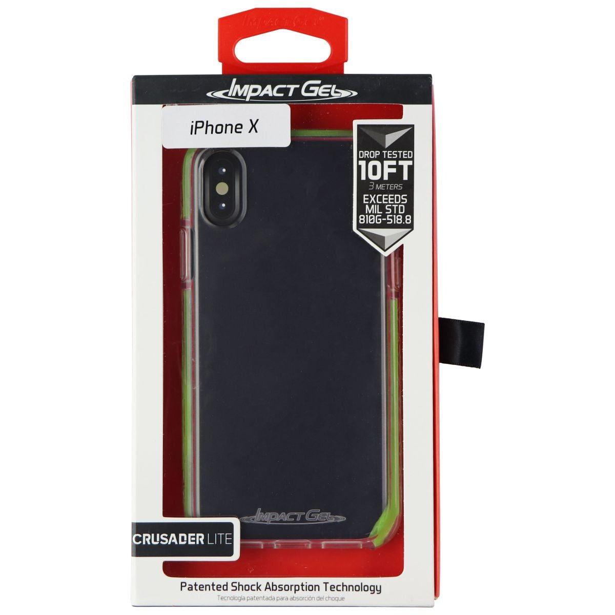 Impact Gel Crusader Lite Series Case for Apple iPhone X - Clear/Green Cell Phone - Cases, Covers & Skins Impact Gel - Simple Cell Bulk Wholesale Pricing - USA Seller